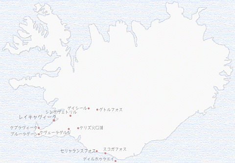 アイスランド地図