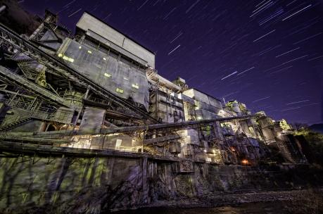 奥多摩工業氷川工場と星空夜景